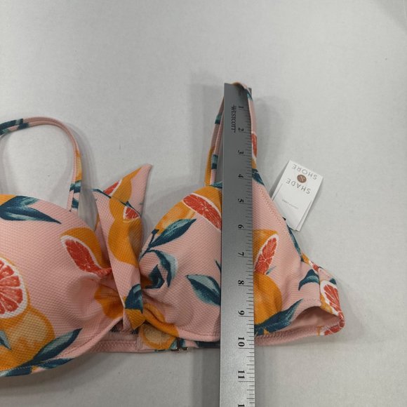 Shade And Shore Women's Size 34B Bikini Swim Top Citrus Print Peach New - Picture 12 of 12